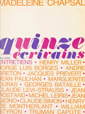 cover image of Quinze écrivains